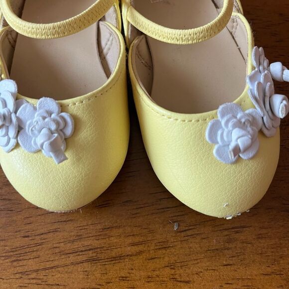 Janie and Jack Easter yellow flats baby girl size 4 - Picture 2 of 7